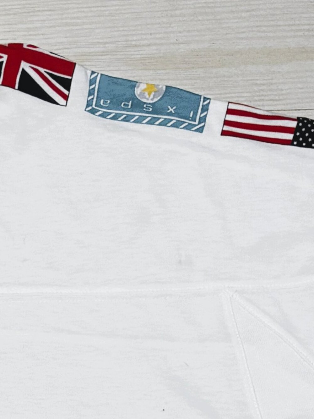 Vintage 90s IXSPA Global Grand Slam Polo Shirt NWT Men’s Flag Print Size S - Picture 6 of 7